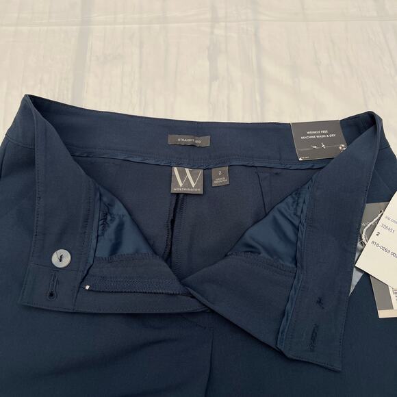 Worthington Womens High-Rise Modern Petrol Blue Trouser Pants Size 2 - Picture 8 of 12